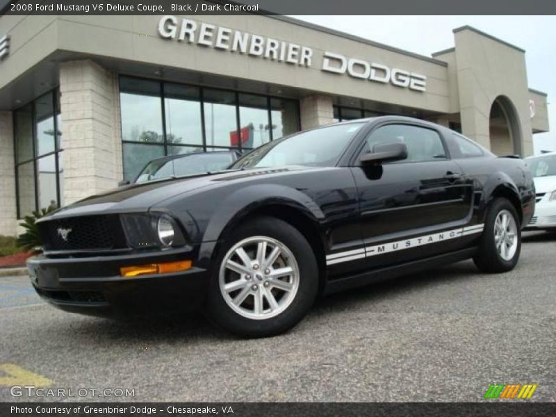 Black / Dark Charcoal 2008 Ford Mustang V6 Deluxe Coupe