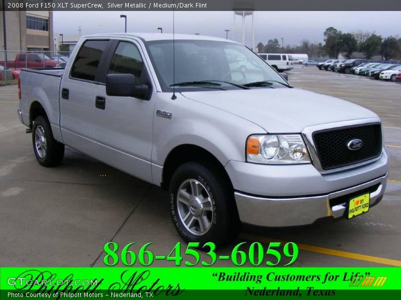 Silver Metallic / Medium/Dark Flint 2008 Ford F150 XLT SuperCrew