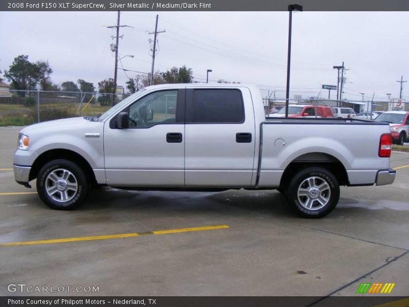 Silver Metallic / Medium/Dark Flint 2008 Ford F150 XLT SuperCrew
