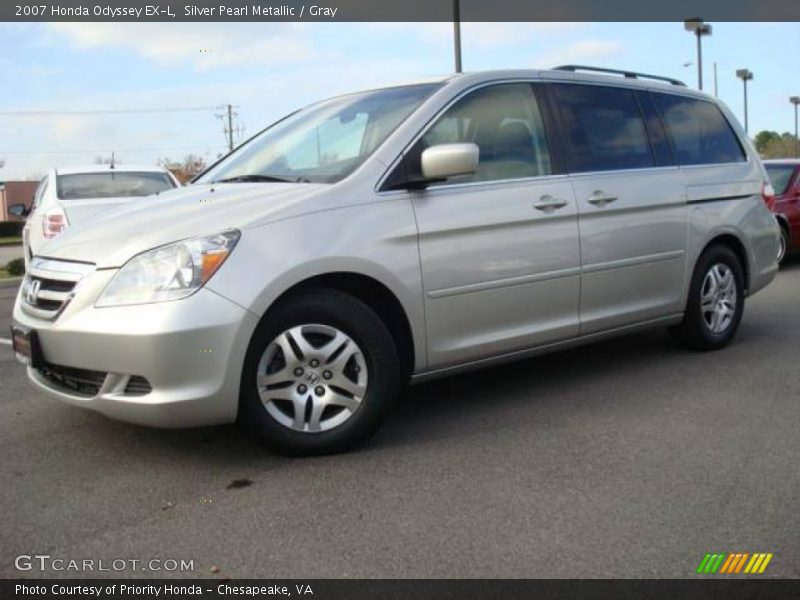 Silver Pearl Metallic / Gray 2007 Honda Odyssey EX-L