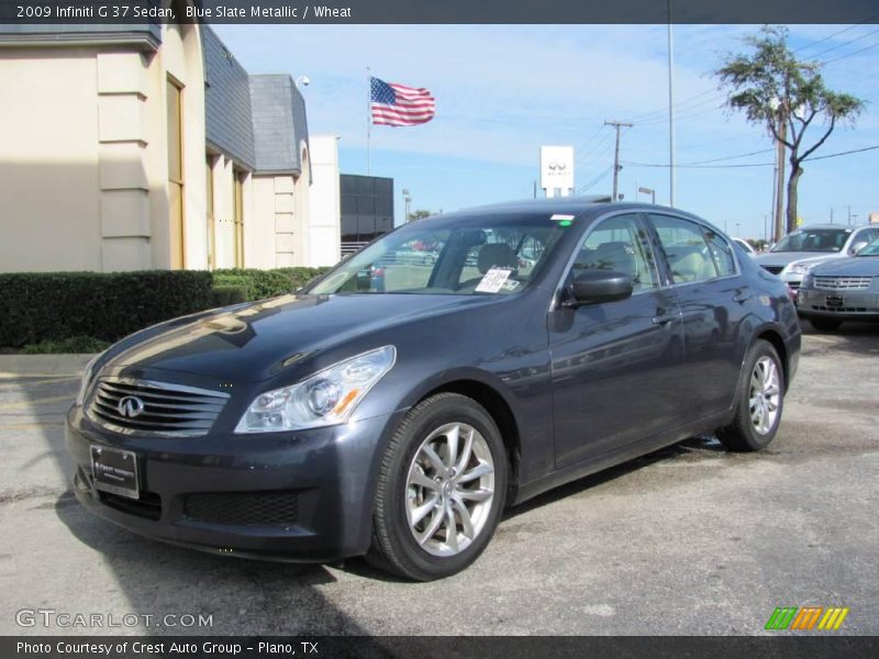 Blue Slate Metallic / Wheat 2009 Infiniti G 37 Sedan