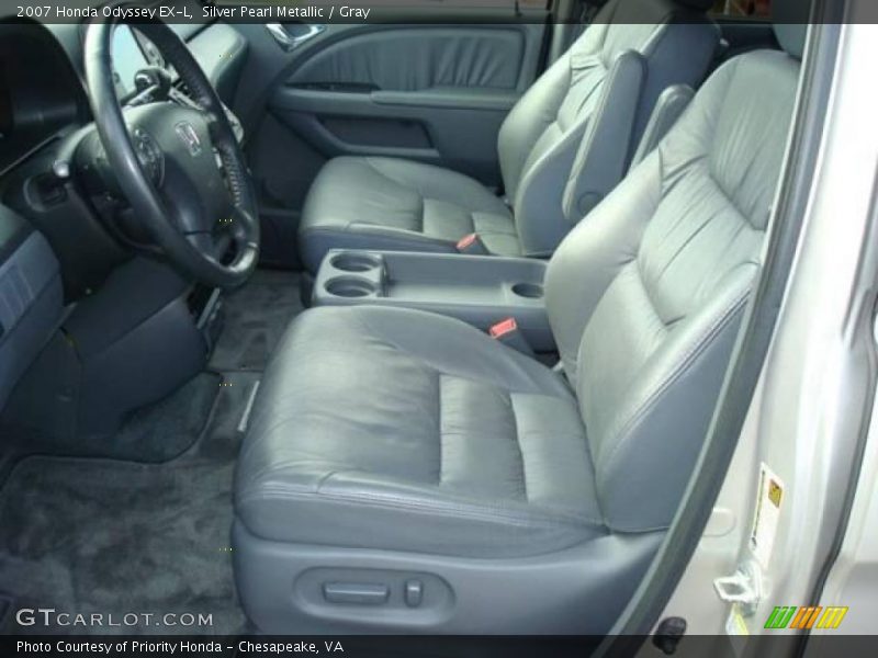Silver Pearl Metallic / Gray 2007 Honda Odyssey EX-L