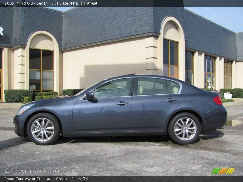 Blue Slate Metallic / Wheat 2009 Infiniti G 37 Sedan