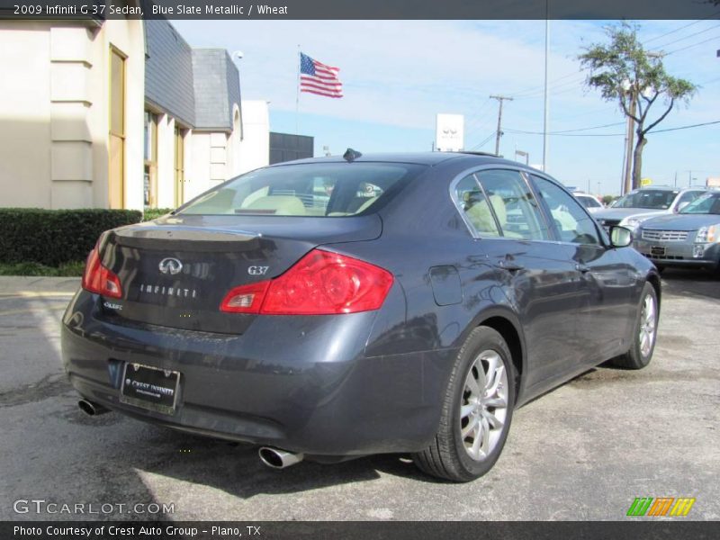 Blue Slate Metallic / Wheat 2009 Infiniti G 37 Sedan