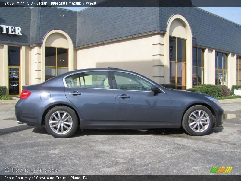 Blue Slate Metallic / Wheat 2009 Infiniti G 37 Sedan