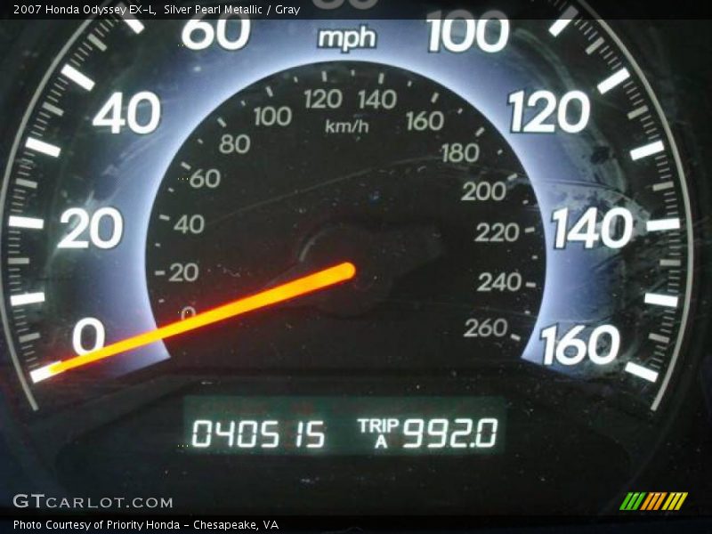 Silver Pearl Metallic / Gray 2007 Honda Odyssey EX-L