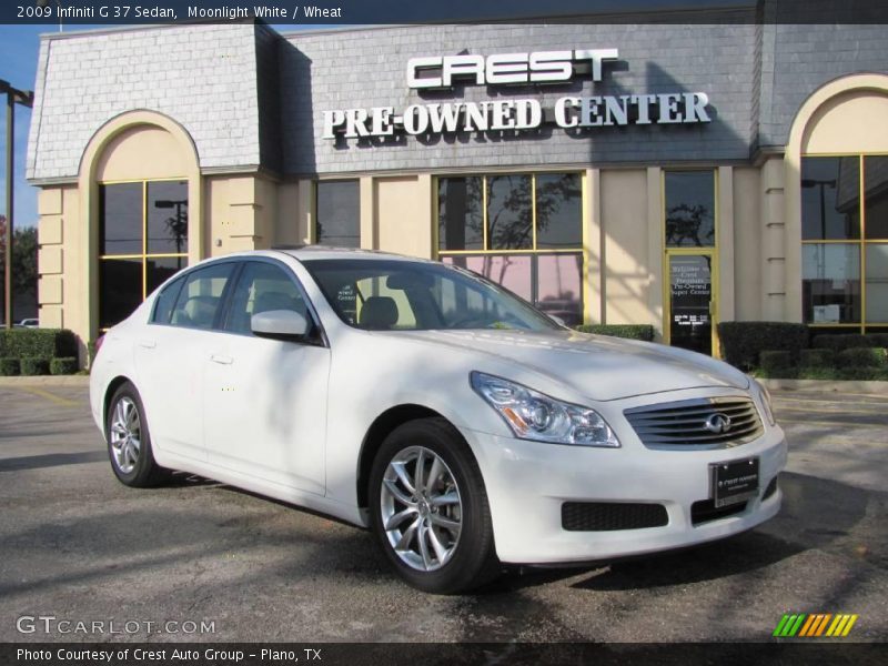 Moonlight White / Wheat 2009 Infiniti G 37 Sedan