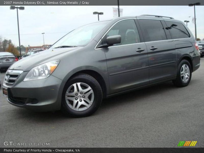 Nimbus Gray Metallic / Gray 2007 Honda Odyssey EX-L