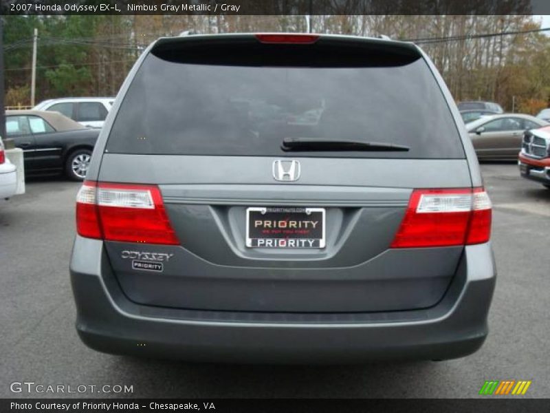 Nimbus Gray Metallic / Gray 2007 Honda Odyssey EX-L