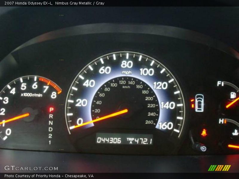 Nimbus Gray Metallic / Gray 2007 Honda Odyssey EX-L