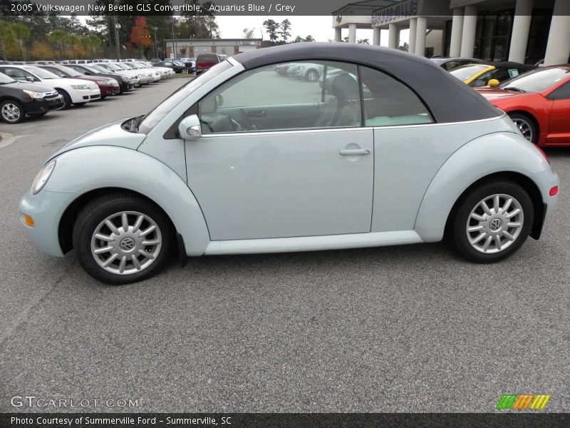 Aquarius Blue / Grey 2005 Volkswagen New Beetle GLS Convertible