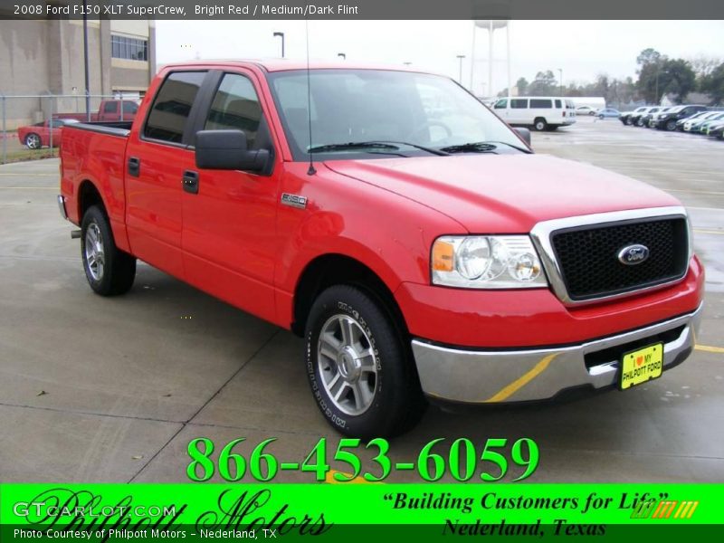 Bright Red / Medium/Dark Flint 2008 Ford F150 XLT SuperCrew