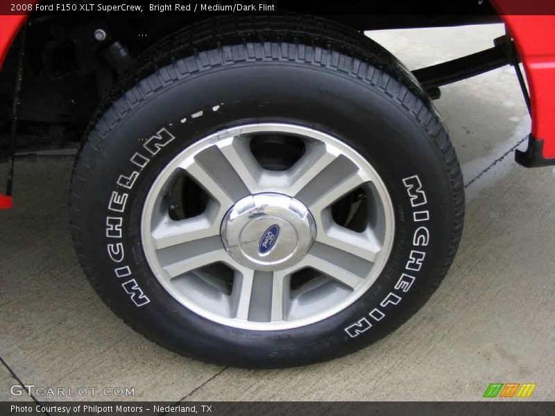 Bright Red / Medium/Dark Flint 2008 Ford F150 XLT SuperCrew