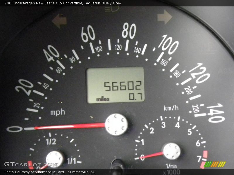 Aquarius Blue / Grey 2005 Volkswagen New Beetle GLS Convertible