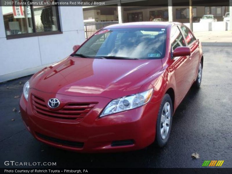 Barcelona Red Metallic / Bisque 2007 Toyota Camry LE V6