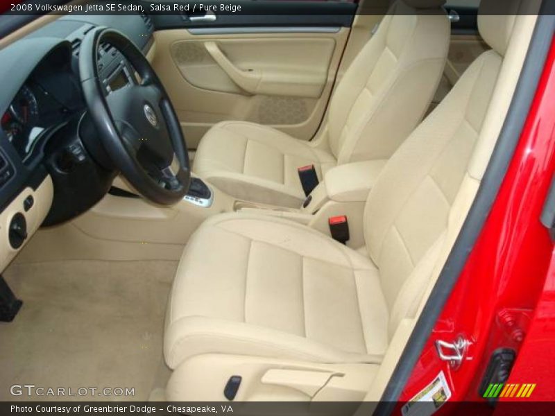 Salsa Red / Pure Beige 2008 Volkswagen Jetta SE Sedan