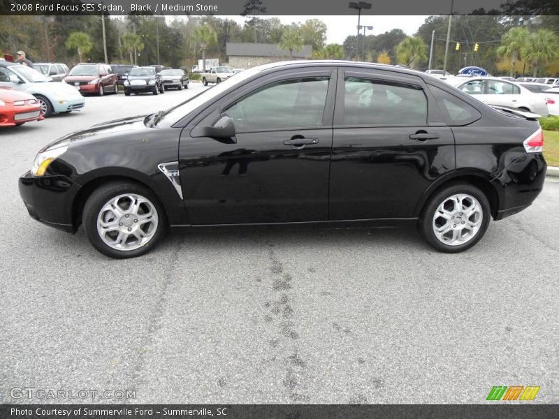 Black / Medium Stone 2008 Ford Focus SES Sedan