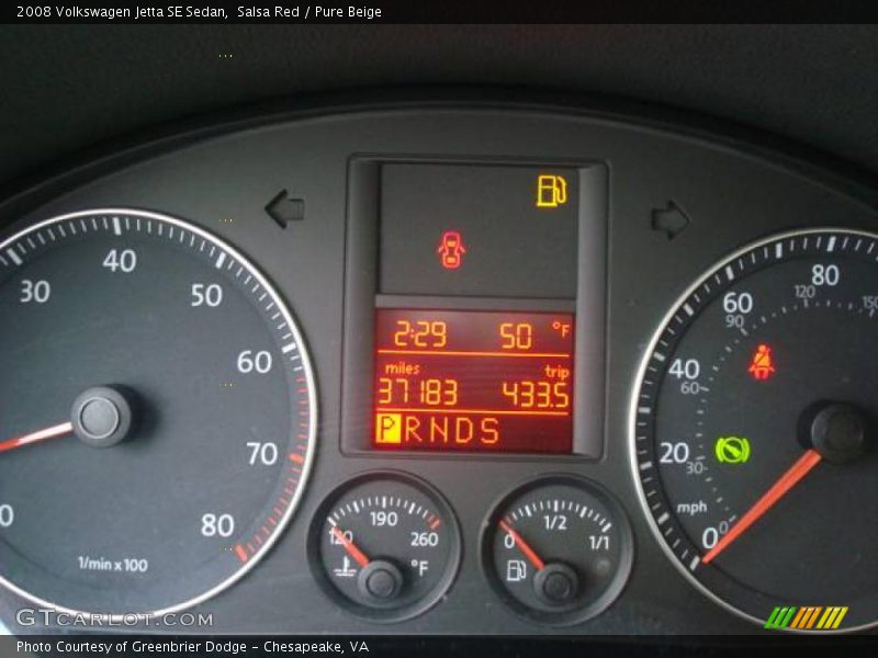 Salsa Red / Pure Beige 2008 Volkswagen Jetta SE Sedan