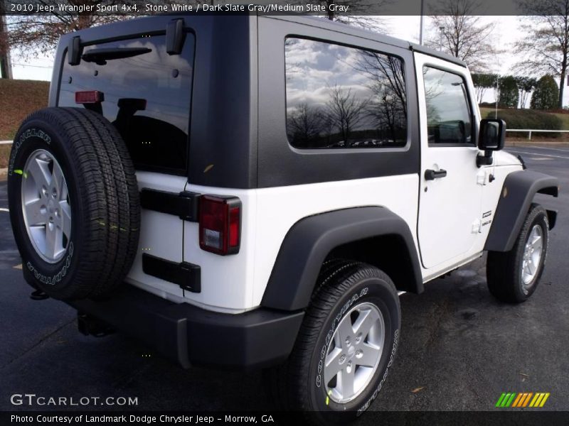 Stone White / Dark Slate Gray/Medium Slate Gray 2010 Jeep Wrangler Sport 4x4