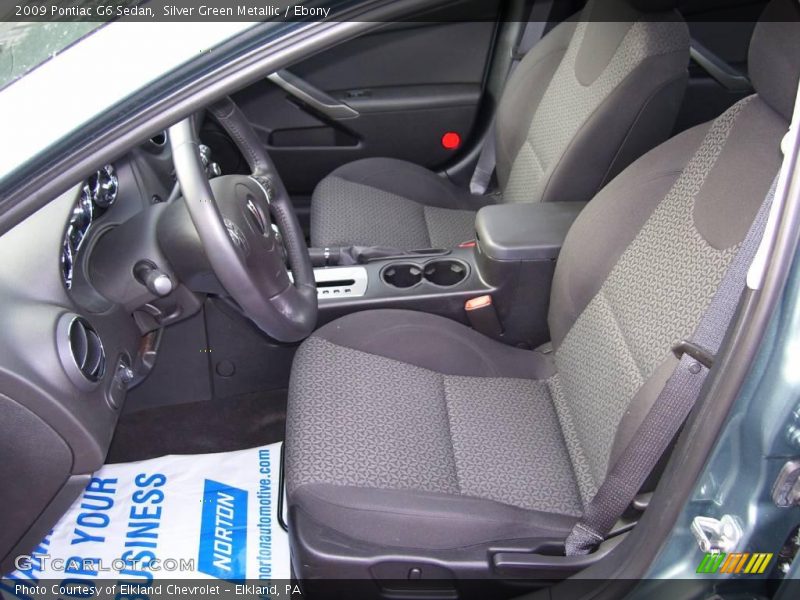 Silver Green Metallic / Ebony 2009 Pontiac G6 Sedan