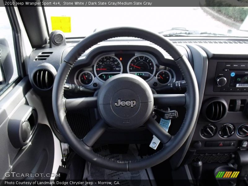 Stone White / Dark Slate Gray/Medium Slate Gray 2010 Jeep Wrangler Sport 4x4