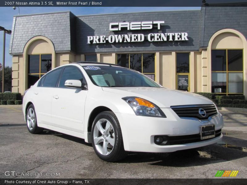 Winter Frost Pearl / Blond 2007 Nissan Altima 3.5 SE