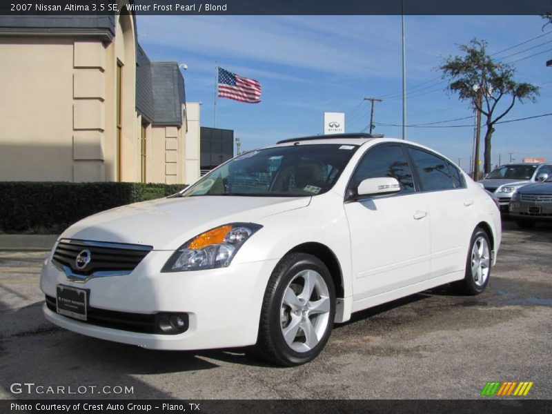 Winter Frost Pearl / Blond 2007 Nissan Altima 3.5 SE