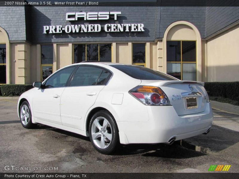 Winter Frost Pearl / Blond 2007 Nissan Altima 3.5 SE