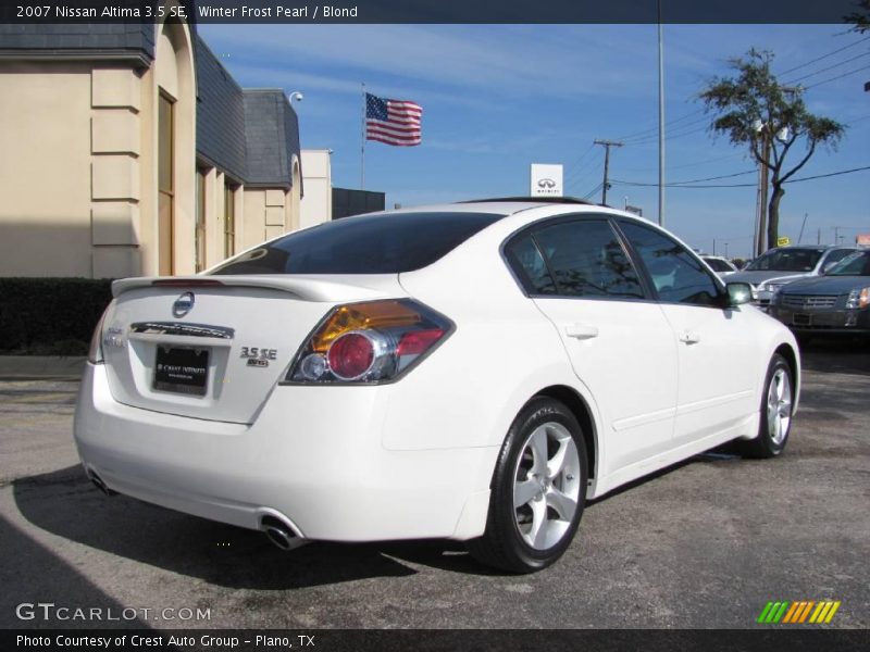 Winter Frost Pearl / Blond 2007 Nissan Altima 3.5 SE