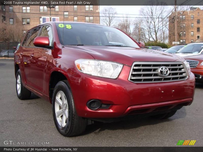 Salsa Red Pearl / Ash Gray 2008 Toyota Highlander 4WD