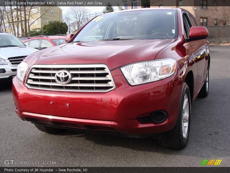 Salsa Red Pearl / Ash Gray 2008 Toyota Highlander 4WD