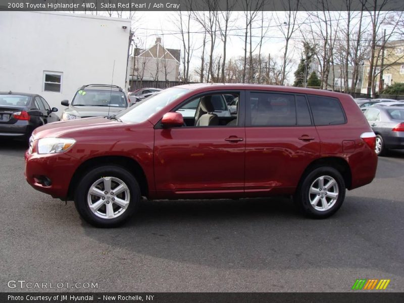 Salsa Red Pearl / Ash Gray 2008 Toyota Highlander 4WD