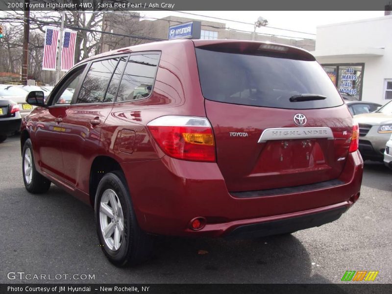 Salsa Red Pearl / Ash Gray 2008 Toyota Highlander 4WD