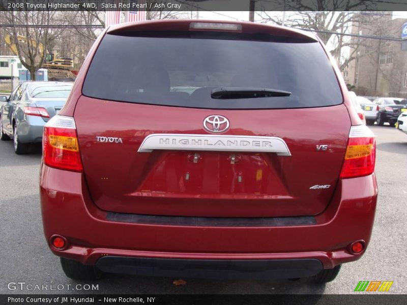 Salsa Red Pearl / Ash Gray 2008 Toyota Highlander 4WD