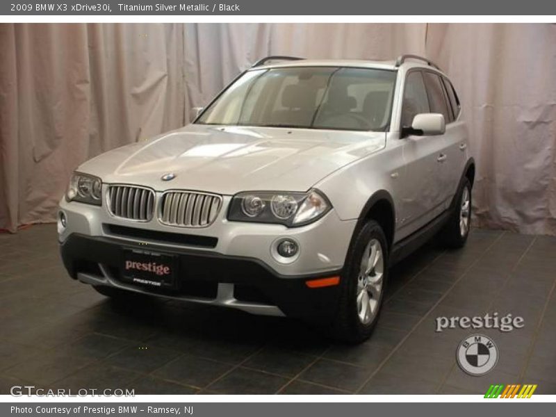 Titanium Silver Metallic / Black 2009 BMW X3 xDrive30i