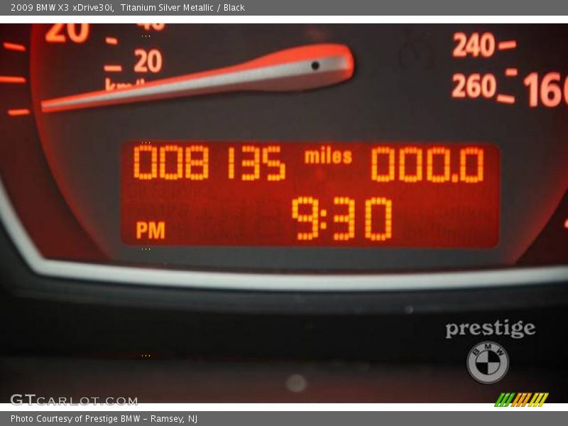 Titanium Silver Metallic / Black 2009 BMW X3 xDrive30i