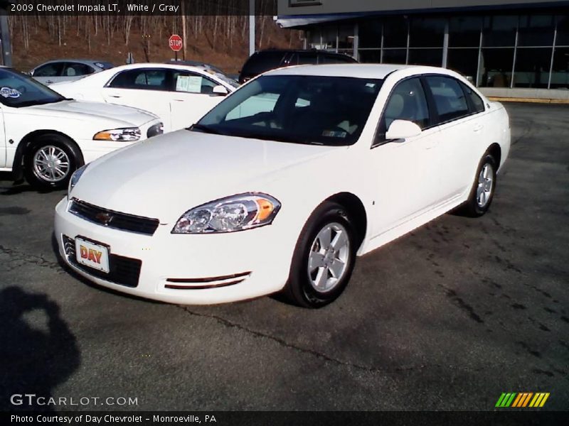 White / Gray 2009 Chevrolet Impala LT