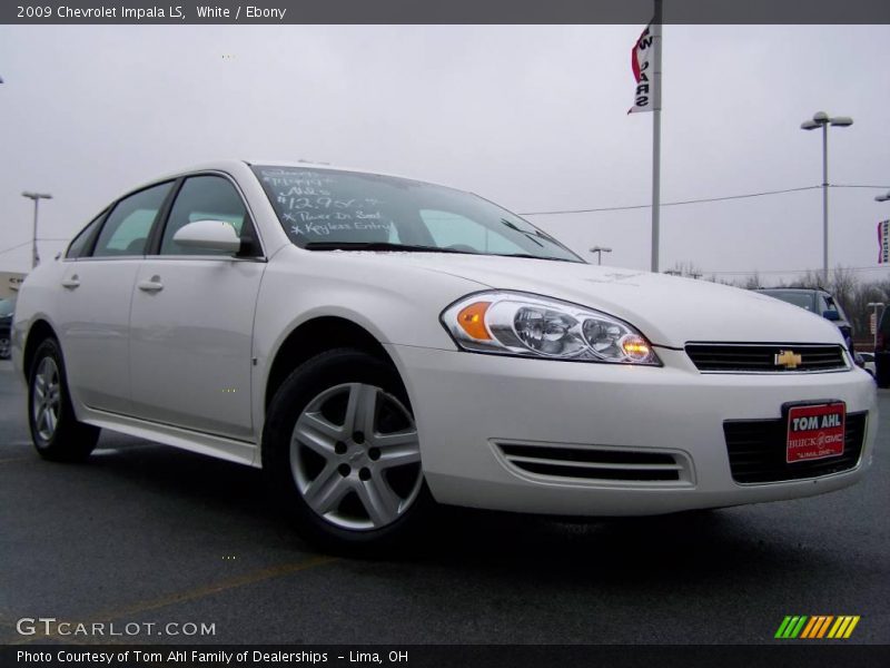 White / Ebony 2009 Chevrolet Impala LS