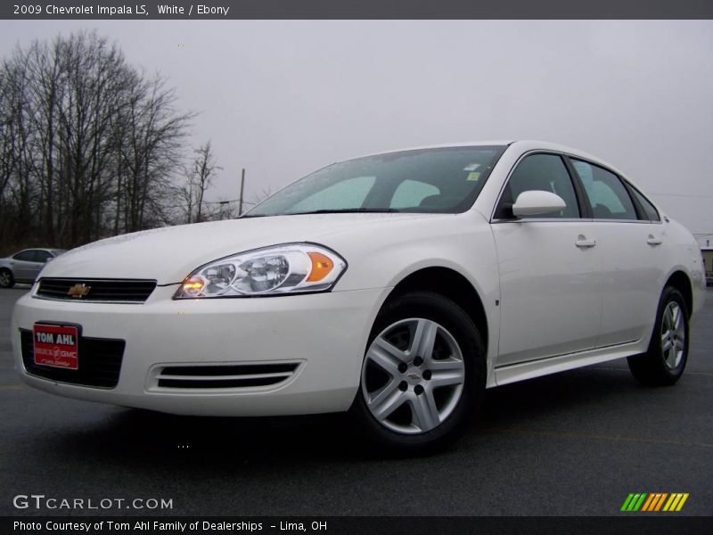 White / Ebony 2009 Chevrolet Impala LS