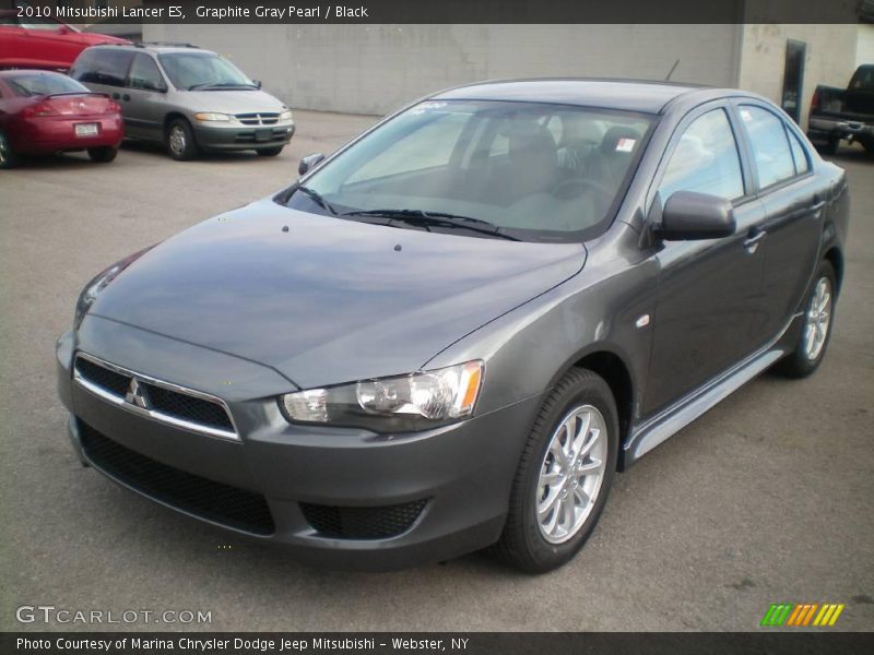 Graphite Gray Pearl / Black 2010 Mitsubishi Lancer ES