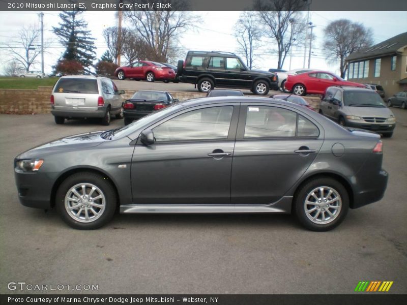 Graphite Gray Pearl / Black 2010 Mitsubishi Lancer ES