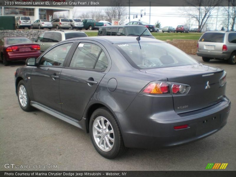 Graphite Gray Pearl / Black 2010 Mitsubishi Lancer ES