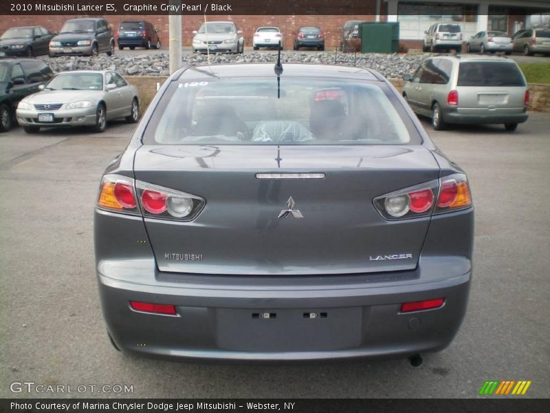 Graphite Gray Pearl / Black 2010 Mitsubishi Lancer ES