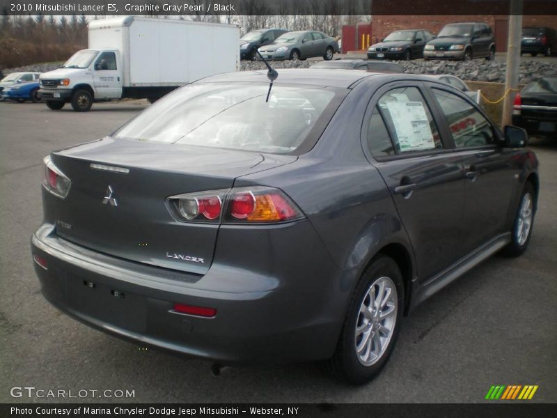 Graphite Gray Pearl / Black 2010 Mitsubishi Lancer ES