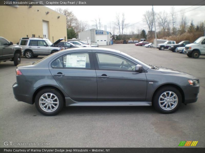 Graphite Gray Pearl / Black 2010 Mitsubishi Lancer ES