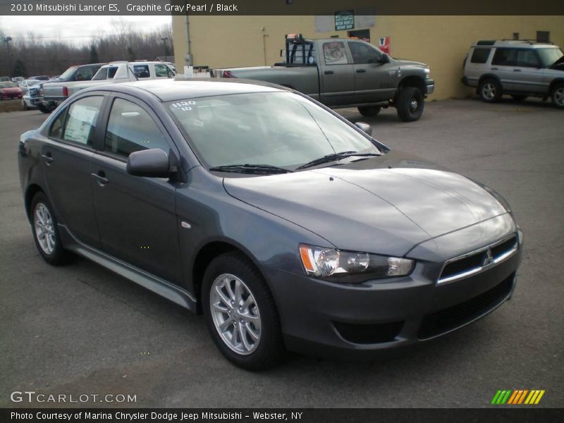 Graphite Gray Pearl / Black 2010 Mitsubishi Lancer ES