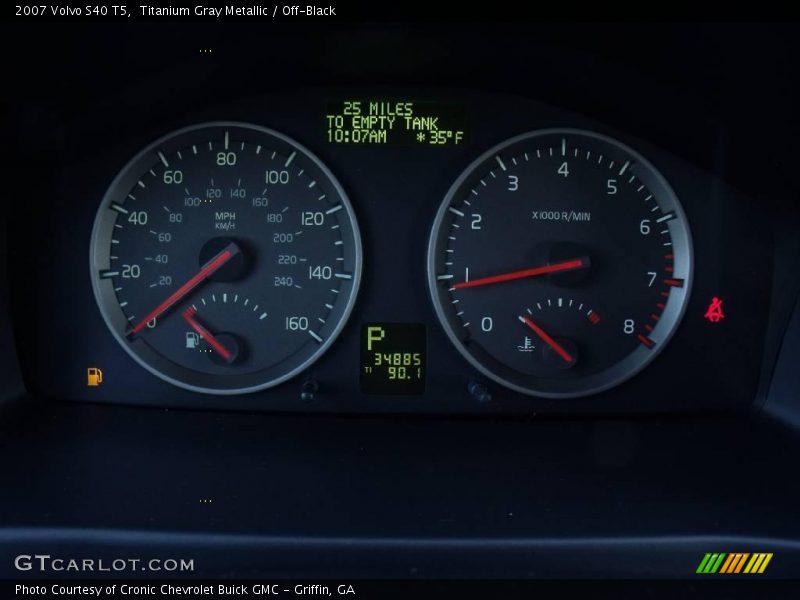 Titanium Gray Metallic / Off-Black 2007 Volvo S40 T5