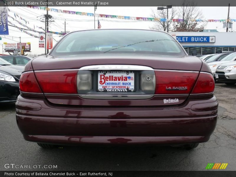 Cabernet Red Metallic / Taupe 2003 Buick LeSabre Custom