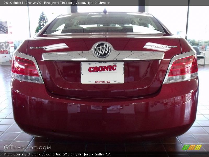 Red Jewel Tintcoat / Cocoa/Light Cashmere 2010 Buick LaCrosse CX