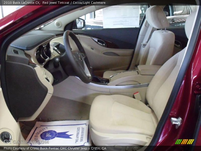 Red Jewel Tintcoat / Cocoa/Light Cashmere 2010 Buick LaCrosse CX